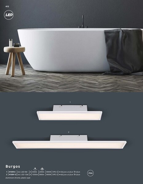 Globo 41509-12 | BURGOS stropní svítidlo | světelný zdroj LED |